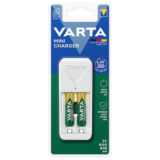 Mini chargeur pour Piles Universelles + 2 AAA incluses   de VARTA