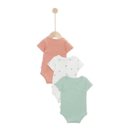Lot de 3 Bodies Vert / Blanc / Rose  de P'tit bisou