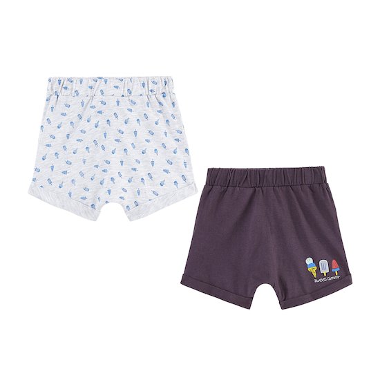 Lot de 2 shorts Plage Marine  de P'tit Bisou Petit Prix