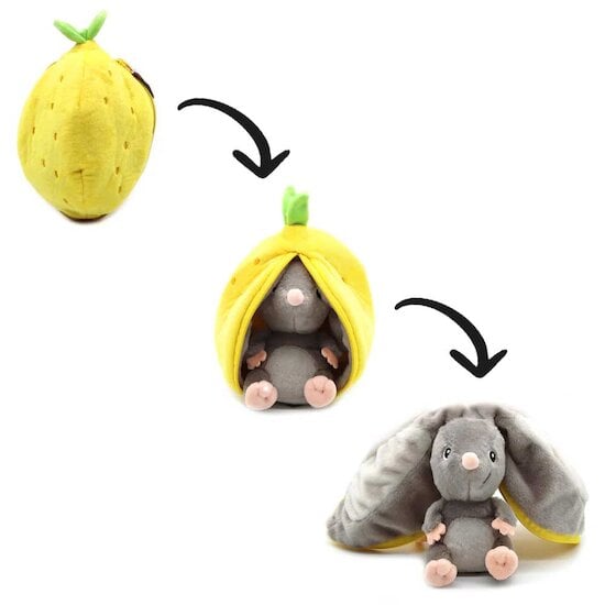 Flipetz Peluche 2 en 1 - Souris & Citron   de Les Déglingos