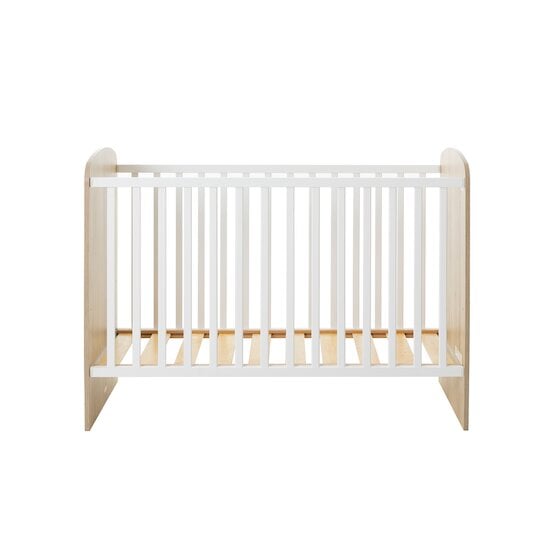 Basile Lit Bébé Châtaignier naturel et Blanc 60 x 120 cm de Galipette Basile Lit Bébé Châtaignier naturel et Blanc 60 x 120 cm de Galipette