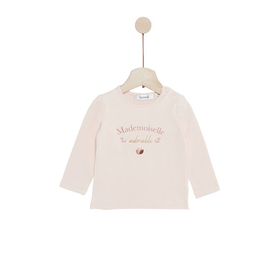 Flower Mood Tee-shirt manches longues Rose Silky  de Marèse
