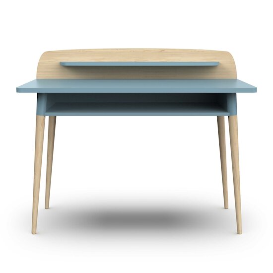 Firmiana Bureau Junior Bleu Orage / Bois Naturel  de CBA Meubles Firmiana Bureau Junior Bleu Orage / Bois Naturel  de CBA Meubles
