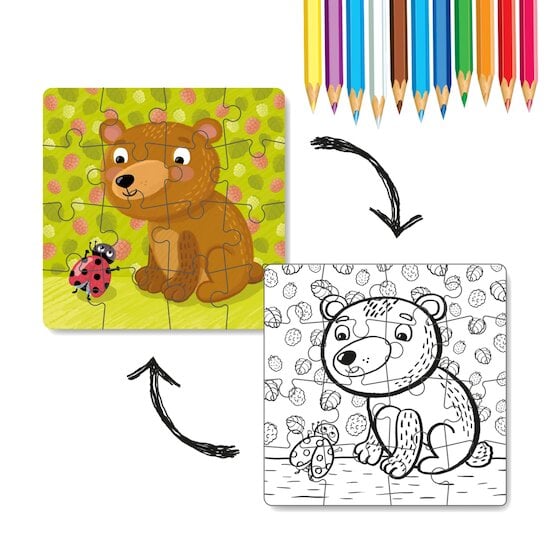 Puzzle à colorier 2en1 Ours  de Dodo
