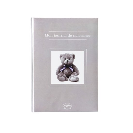 My little Bear Mon journal de naissance  Gris  de Domiva