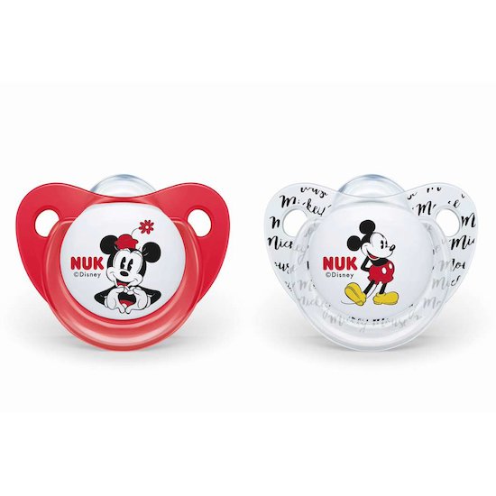 Lot de 2 sucettes Minnie T2 de Nuk