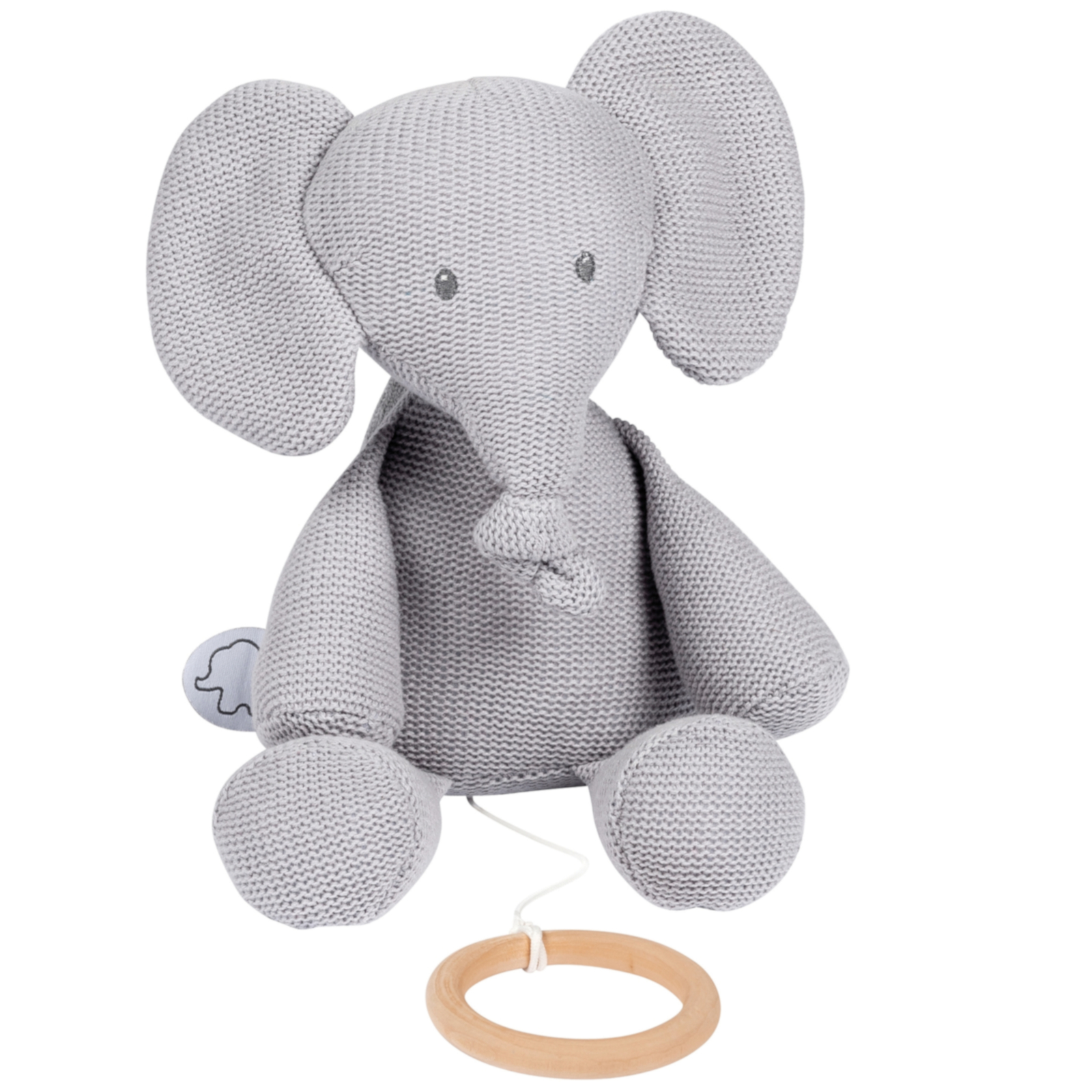 Tembo Grande Peluche Musicale Tricot Gris De Nattou Peluches Musicales Aubert