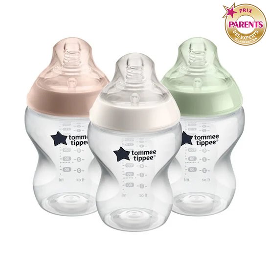 Lot de 3 Biberons Closer to Nature  260 ml de Tommee Tippee