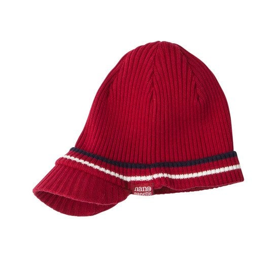 Casquette tricot collection Winter Stars Garçon Rouge 6-12 mois de Nano & nanette