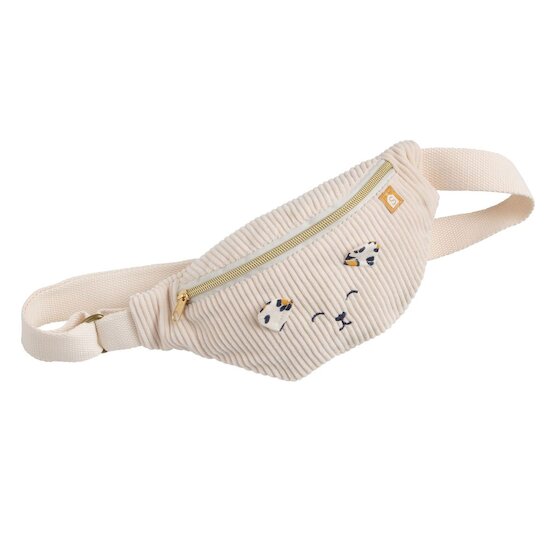 Sac banane enfant en velours côtelé Léopard Beige  de Sauthon Baby Déco Sac banane enfant en velours côtelé Léopard Beige  de Sauthon Baby Déco