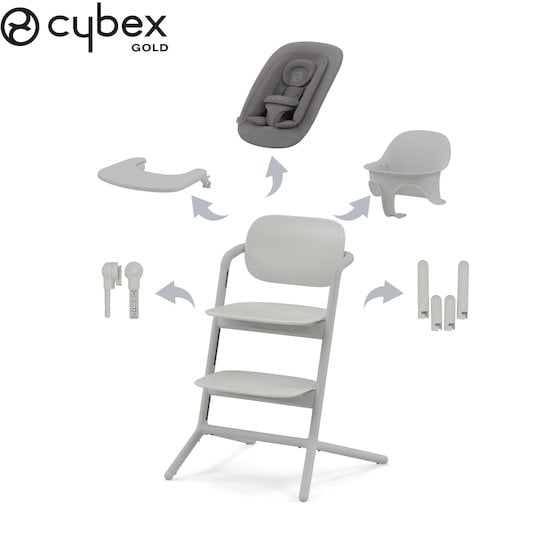 Chaise haute Lemo 4-en-1 Suede Grey  de CYBEX