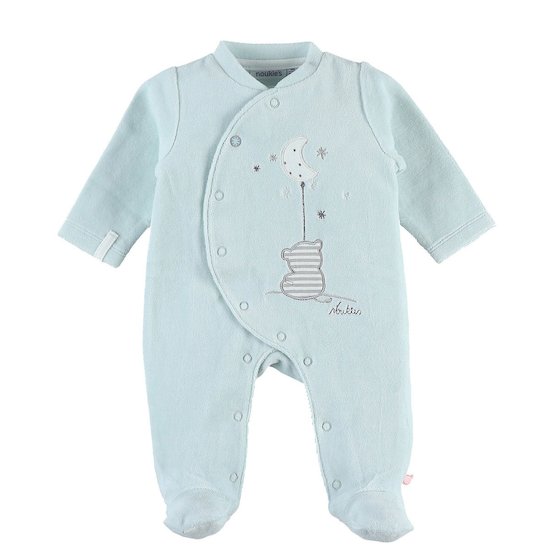 Anna & Milo Pyjama Velours Milo Vert 3 mois de Noukies