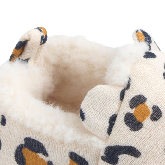 Chaussons Léopard Beige  de Sauthon Baby Déco Chaussons Léopard Beige  de Sauthon Baby Déco