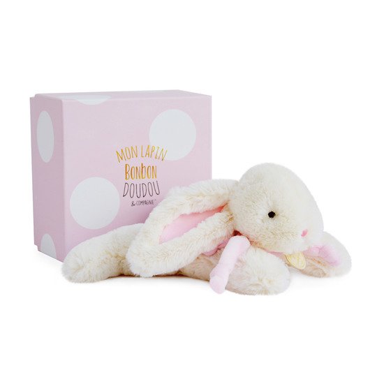 Lapin bonbon Rose 25 cm de Doudou et Compagnie