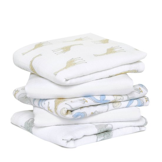 Lot de 5 Langes Musy 60x60 Natural History  de aden + anais essentials
