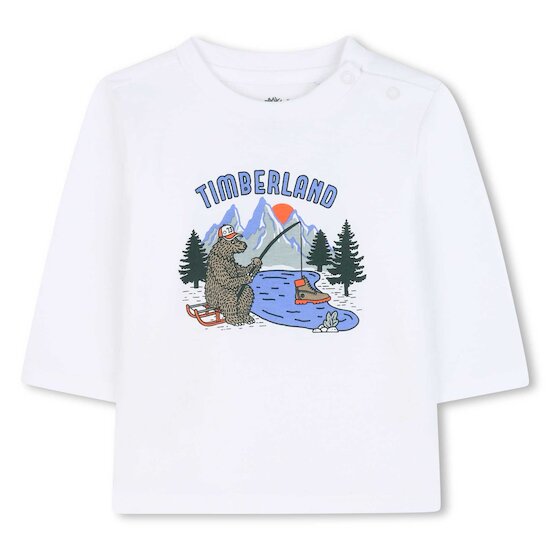Tee-shirt manches longues Blanc  de Timberland