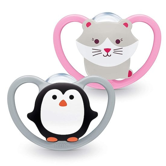 Lot de 2 sucettes Space Chat / Ours 18-36 mois de Nuk