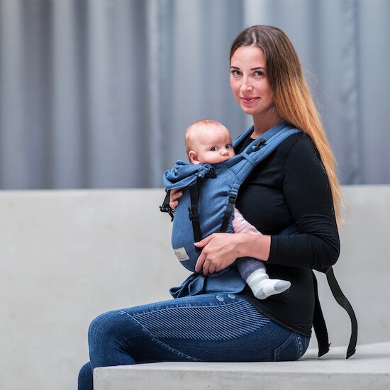 Echarpe de Portage BabyCarrier Jeans  de Storchenwiege