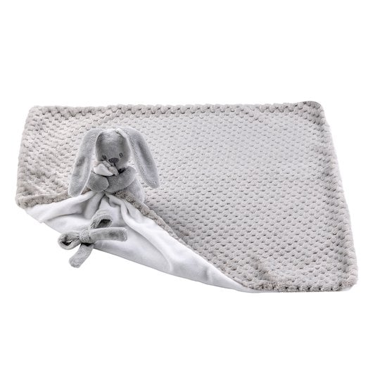 Nattou Doudou couverture lapin Lapidou gris ananas/blanc