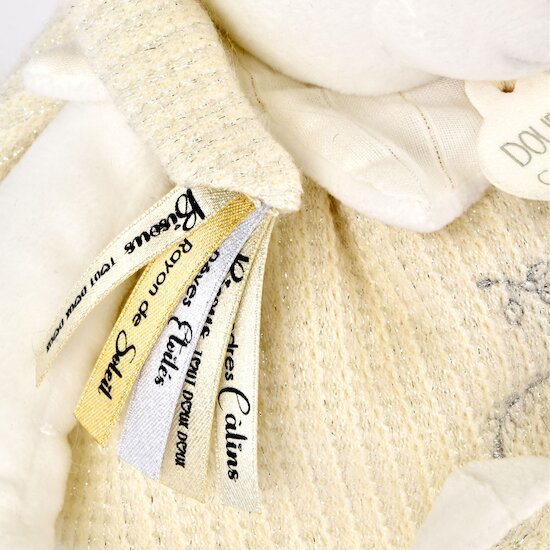 Peluche d'éveil bébé ours Blanc 30 cm de Doudou et Compagnie Peluche d'éveil bébé ours Blanc 30 cm de Doudou et Compagnie