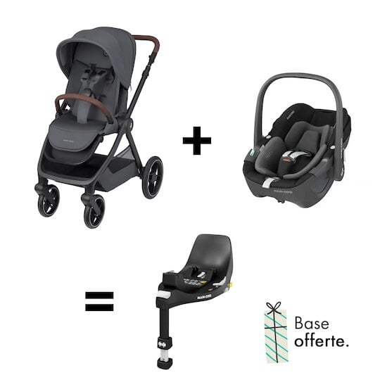 Offre Maxi-Cosi : poussette Oxford + siège auto Pebble 360 = base Familyfix 360 offerte !