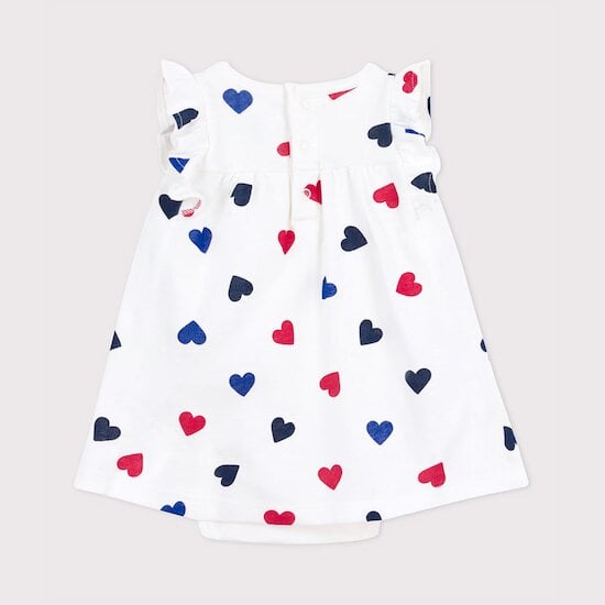 Robe en coton à manches courtes et body intégré tricoeur   de Petit Bateau Robe en coton à manches courtes et body intégré tricoeur   de Petit Bateau