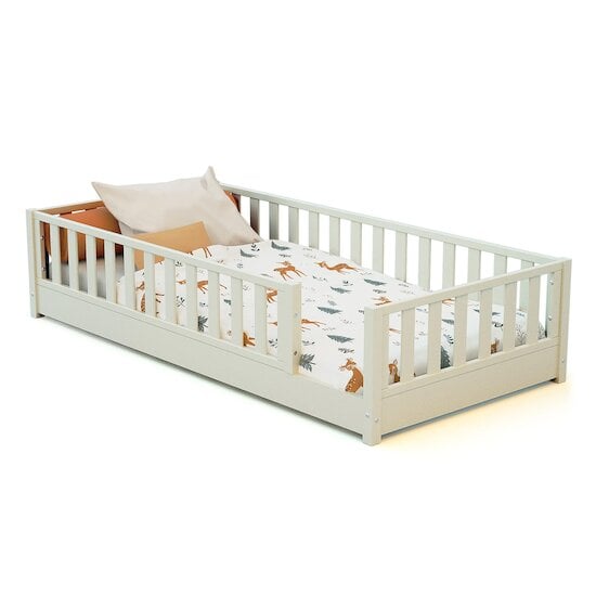 Sonho Lit au sol Blanc Perle 90 x 190 cm de Jurababy