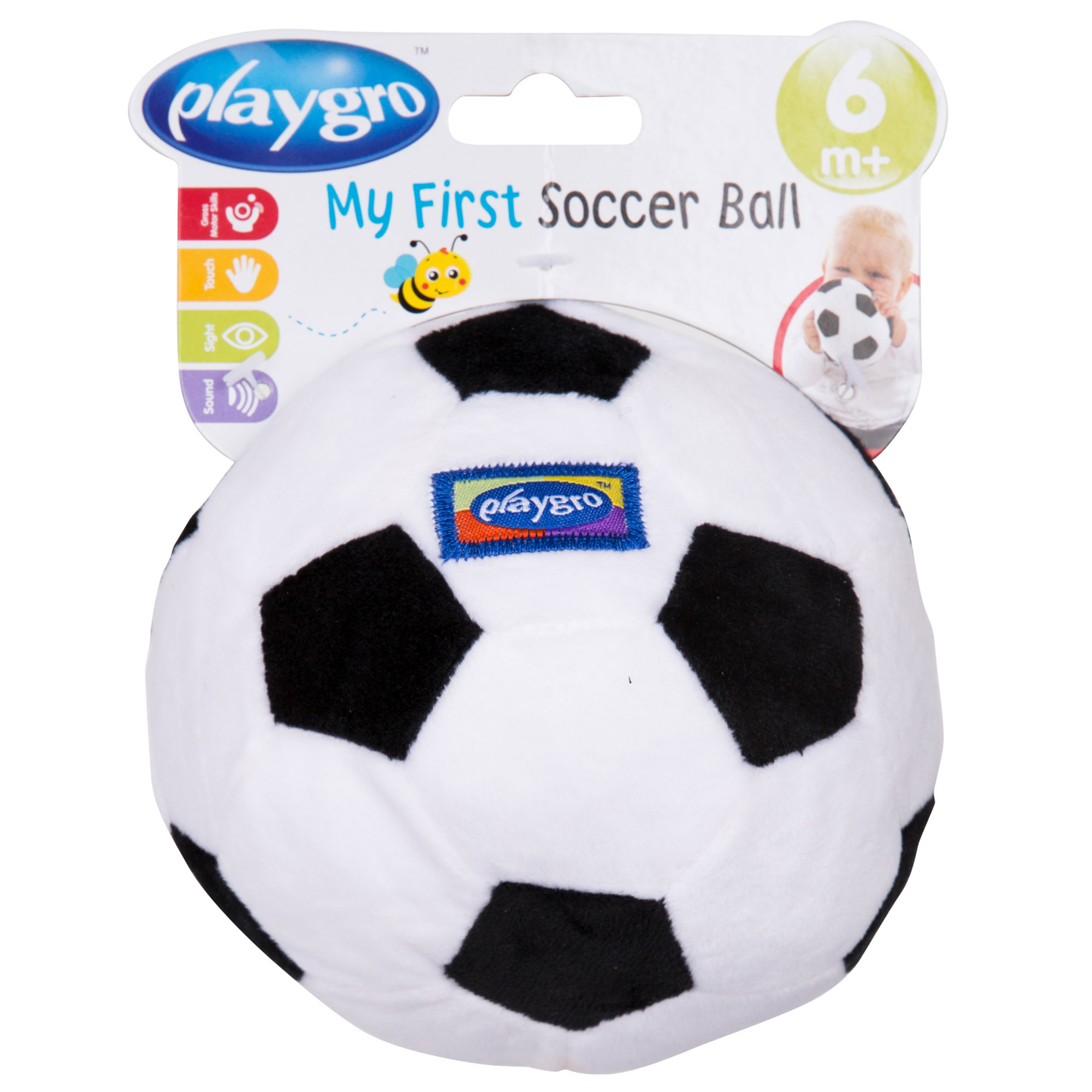 Mon Premier Ballon De Football Blanc Et Noir De Playgro Playgro Aubert Mon Premier Ballon De Football Blanc Et Noir De Playgro Playgro Aubert