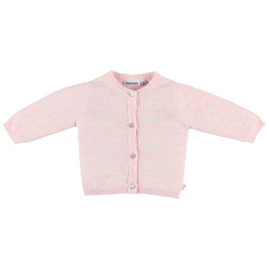 Cardigan en tricot Fille Collection Cocon Eté Rose clair 3 mois de Noukies