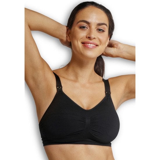 Soutien-gorge allaitement rembourré sans couture  Noir S de Carriwell