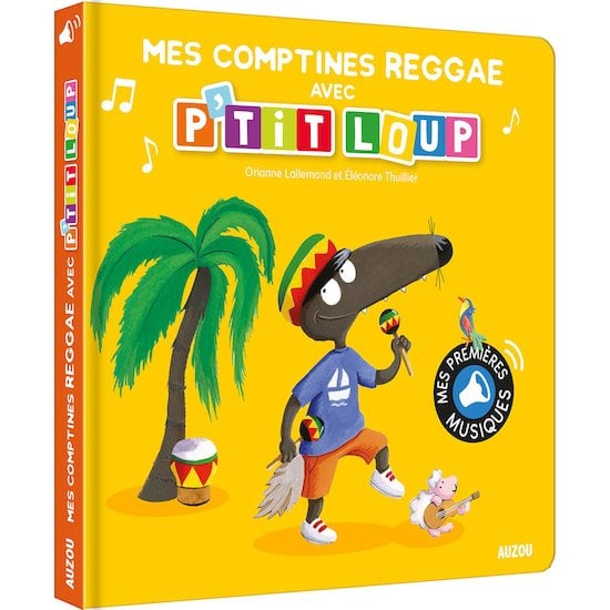 P'tit Loup mes comptines reggae Jaune  de AUZOU