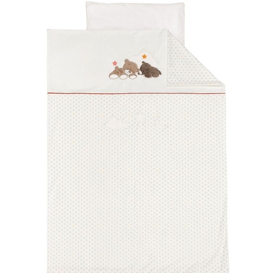 Mia & Basile Housse de couette et taie d'oreiller Motifs ours  de Nattou