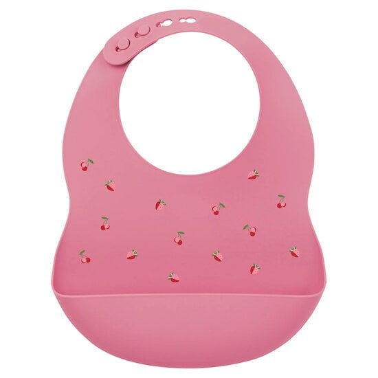 Bavoir Silicone avec poche Little chums Souris Rose Lässig