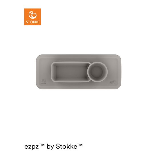 Set de table Ezpz™ pour Clikk Tray™ Soft Grey  de Stokke® Set de table Ezpz™ pour Clikk Tray™ Soft Grey  de Stokke®