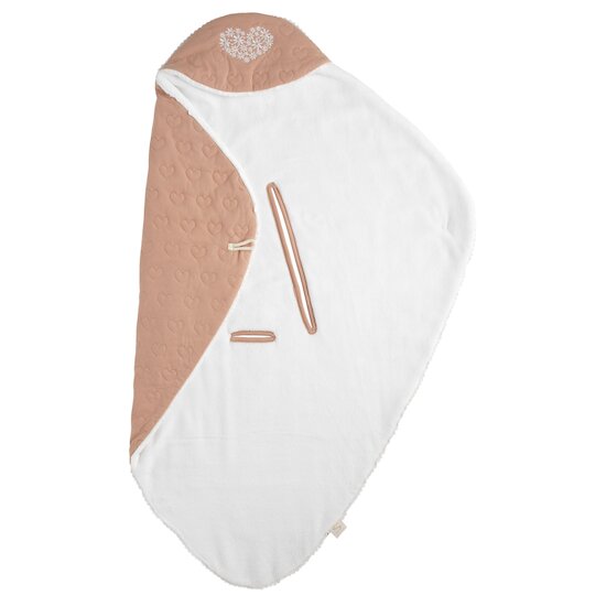 Couverture nomade Petit Cœur Vieux Rose  de Sauthon Baby Déco Couverture nomade Petit Cœur Vieux Rose  de Sauthon Baby Déco
