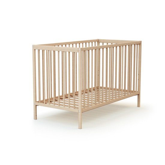 Essentiel Lit Fixe A Barreaux Hetre Brut De At4 Lits 60x1 Evolutifs Aubert