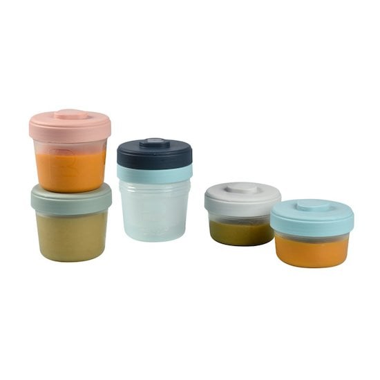 Coffret 2 pots de conservation repas bébé en verre 150ml et 250ml