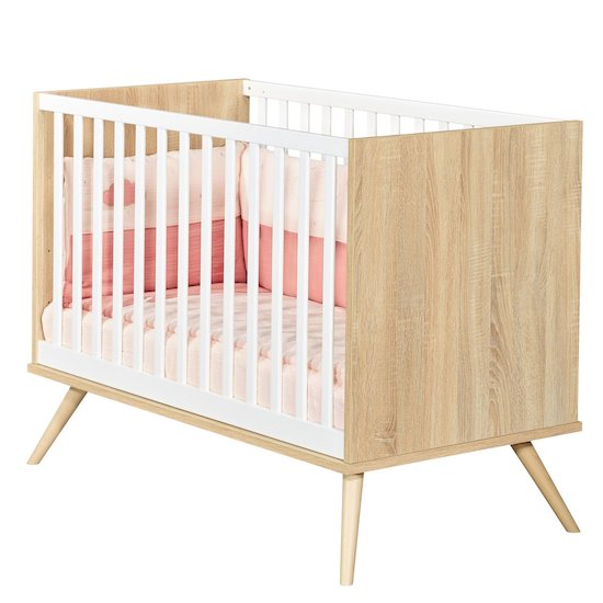 Seventies lit bébé 60x120 Chêne doré  de Sauthon Baby's Sweet Home Seventies lit bébé 60x120 Chêne doré  de Sauthon Baby's Sweet Home