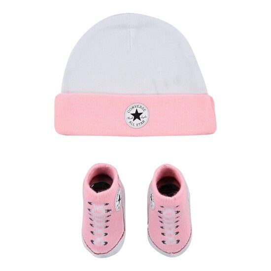 Bonnet avec Chaussons Rose 6-12 mois de Converse