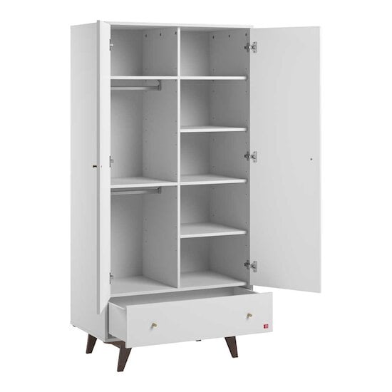 Mid2 Armoire 2 portes Blanc / Noix  de Vox Mid2 Armoire 2 portes Blanc / Noix  de Vox