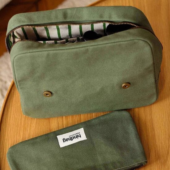 Trousse de toilette XL Alix Olive  de Hindbag Trousse de toilette XL Alix Olive  de Hindbag