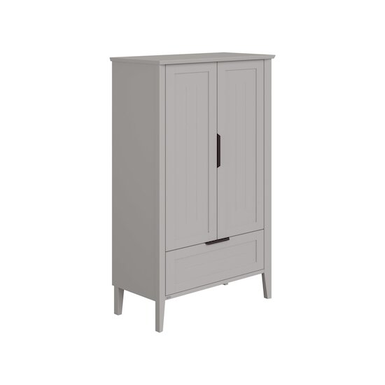 Levke Armoire 2 portes + 1 tirroir Gris Galet  de Paidi