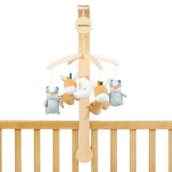 Félix et Léo Mobile en bois Beige Chaud Foncé  de Nattou