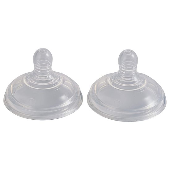 2 Tétines silicone FC+ T1/Perçage L Lait épaissi NUK, Vente en