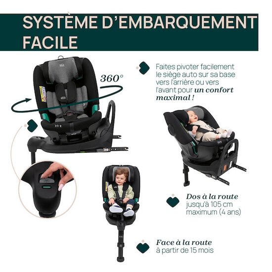 Siège auto Fullseat 360 i-size (61-150 cm) + base   de Chicco Siège auto Fullseat 360 i-size (61-150 cm) + base   de Chicco