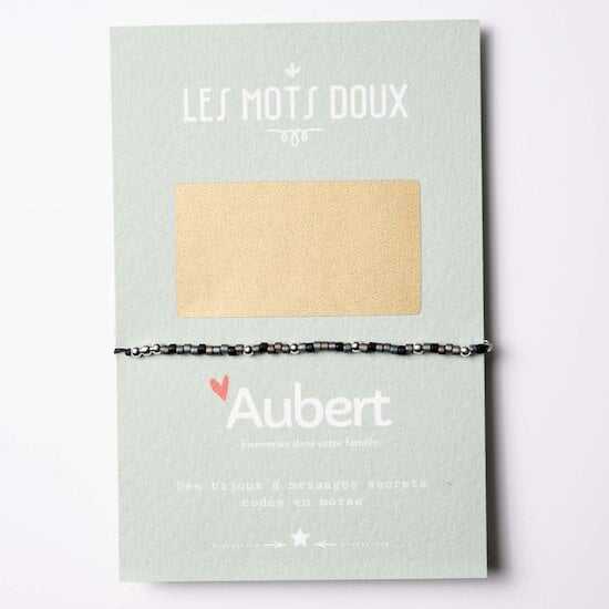 Bracelet annonce "Veux tu être mon Parrain ?" Vert d'eau  de Les Mots Doux