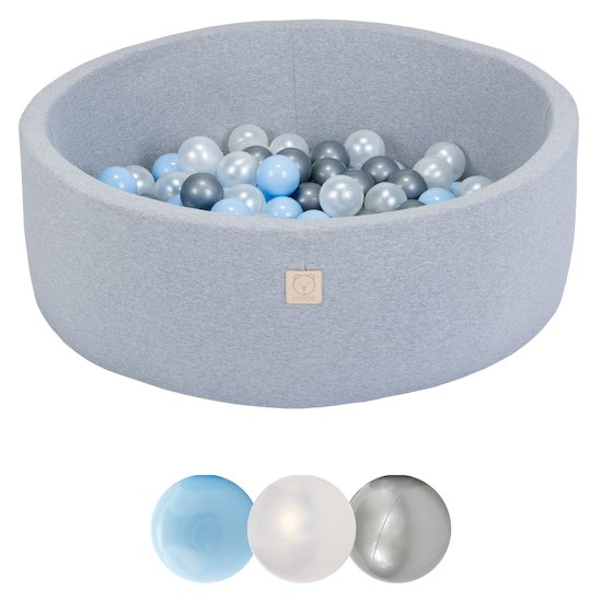 Piscine Ronde A Balles Gris 90 X 30 Cm De Misioo Autres Jouets D Eveil Aubert