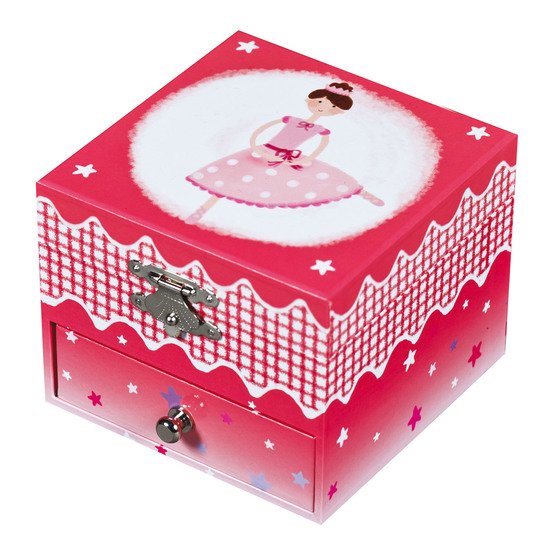 Coffret musique cube Ballerine rose  de Trousselier