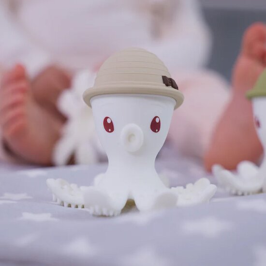 Jouet de dentition Bonnie la pieuvre Sable  de Babytolove Jouet de dentition Bonnie la pieuvre Sable  de Babytolove