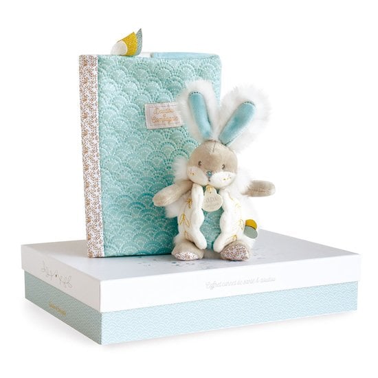 Lapin de sucre carnet de santé + doudou  Amande  de Doudou et Compagnie